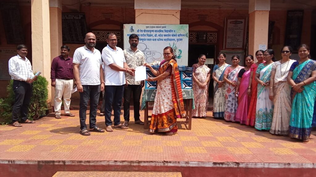 Gift of fans to Guhagar School